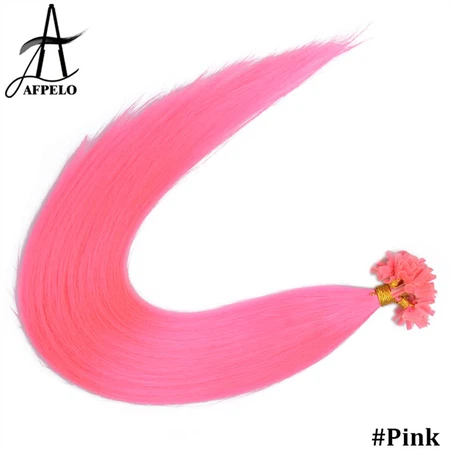 Pink U Tip Hair Extensions